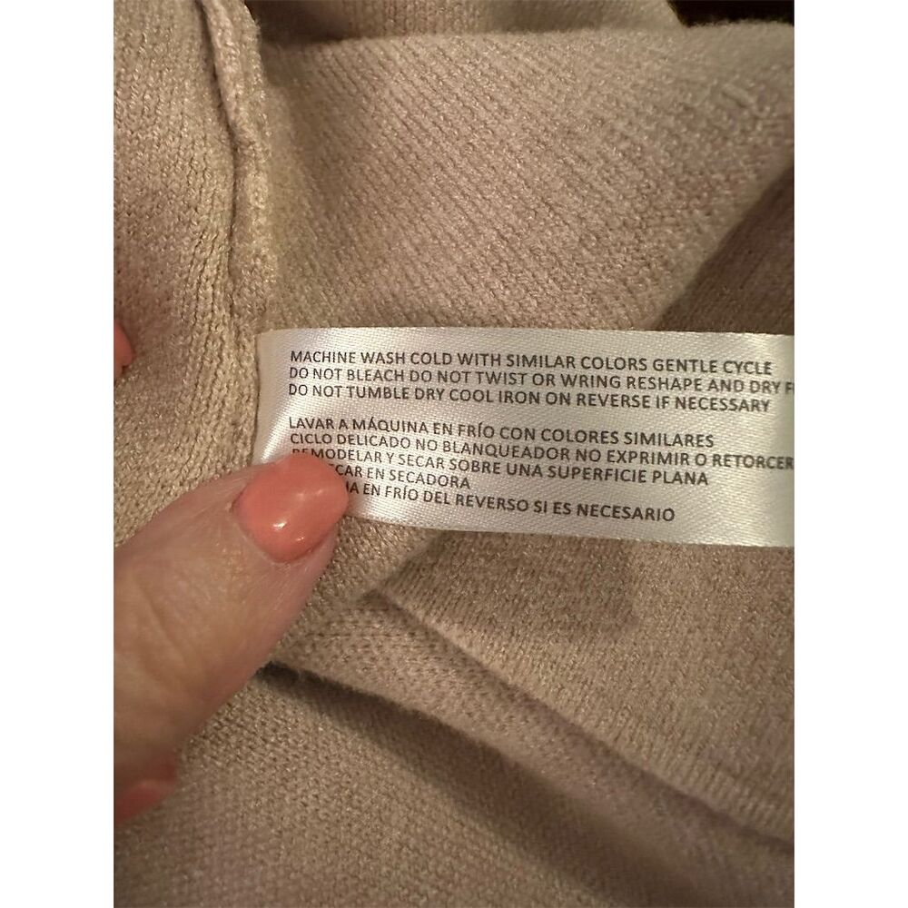 80 Park Women's Double-Breasted Sweater Blazer Tan Cardigan Size L - Picture 8 of 8